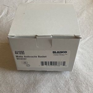 Blanco anthracite basket strainer for silgranite sink. New in box